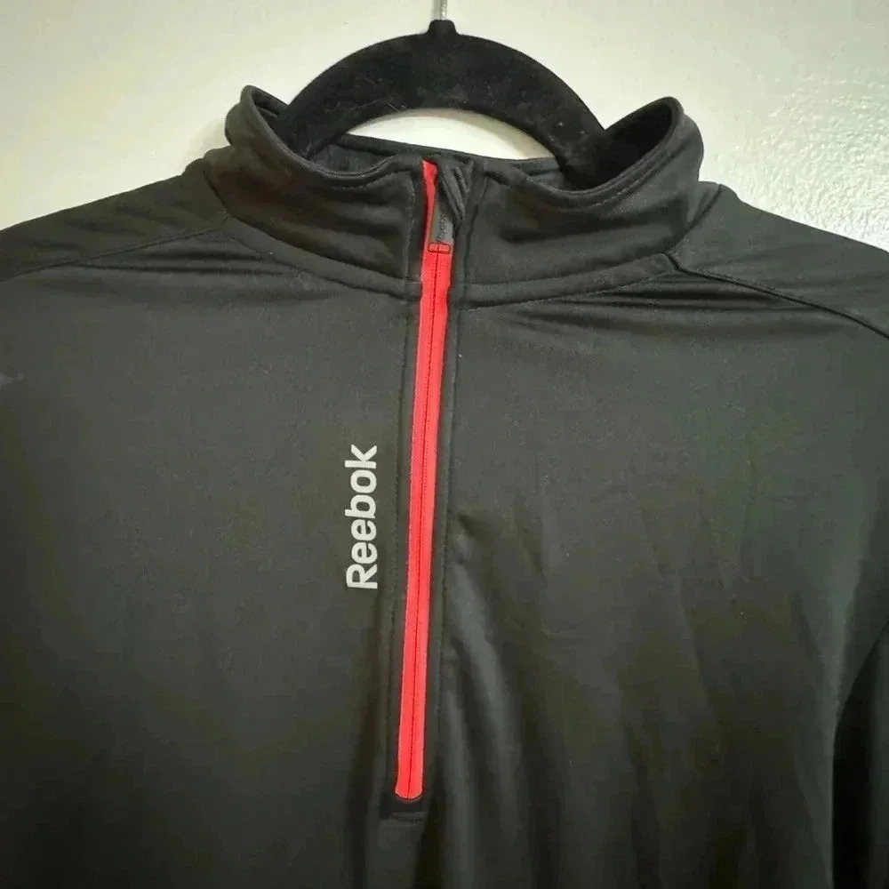 Reebok Running Jogging Athletic 1/4 Zip Playdry Jacket Small Athletic Wear - Picture 8 of 12